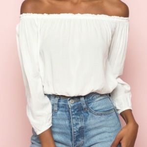 brandy melville off the shoulder top
